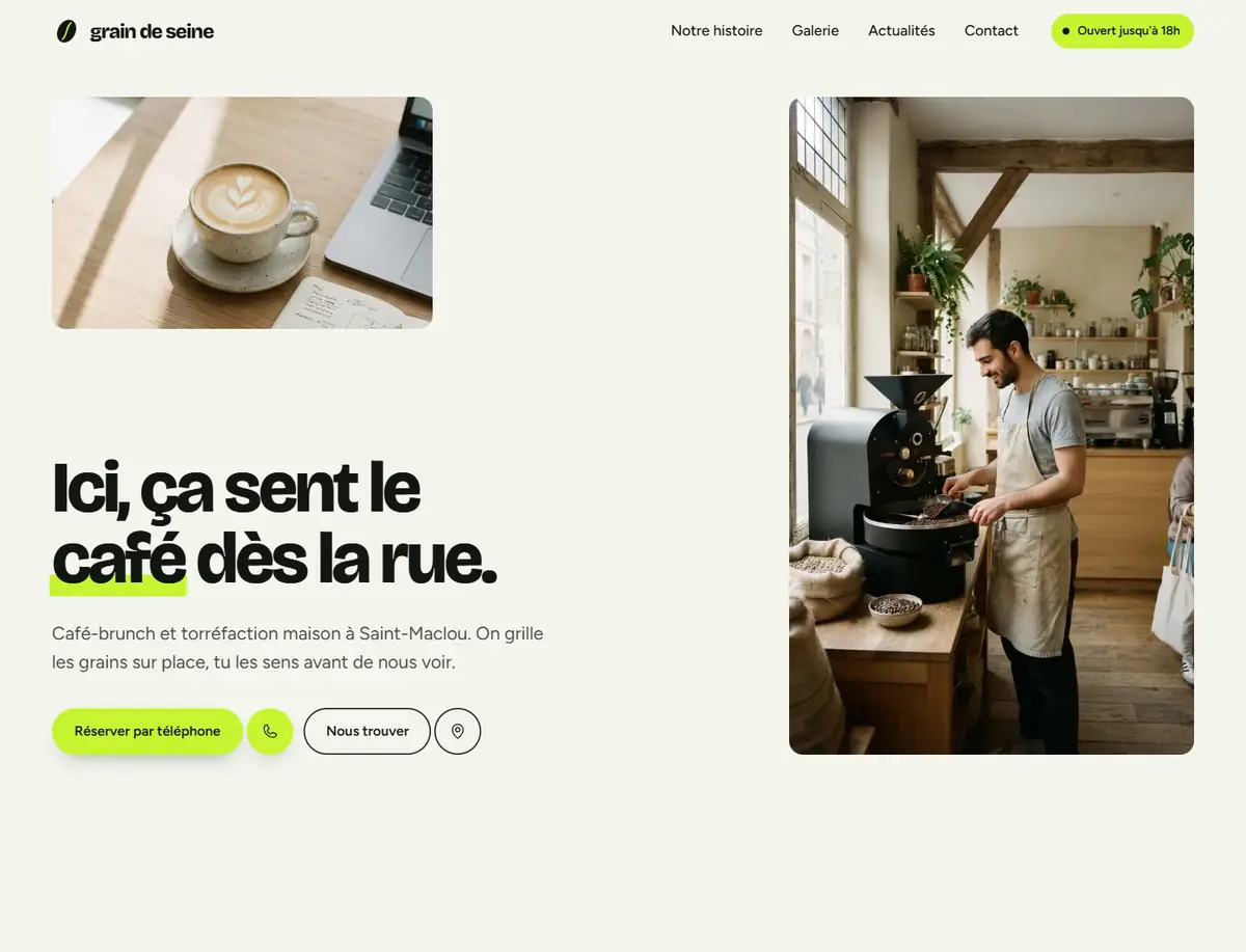 Le site de Grain de Seine sur ordinateur