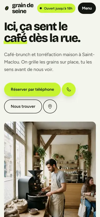 Le site de Grain de Seine sur téléphone
