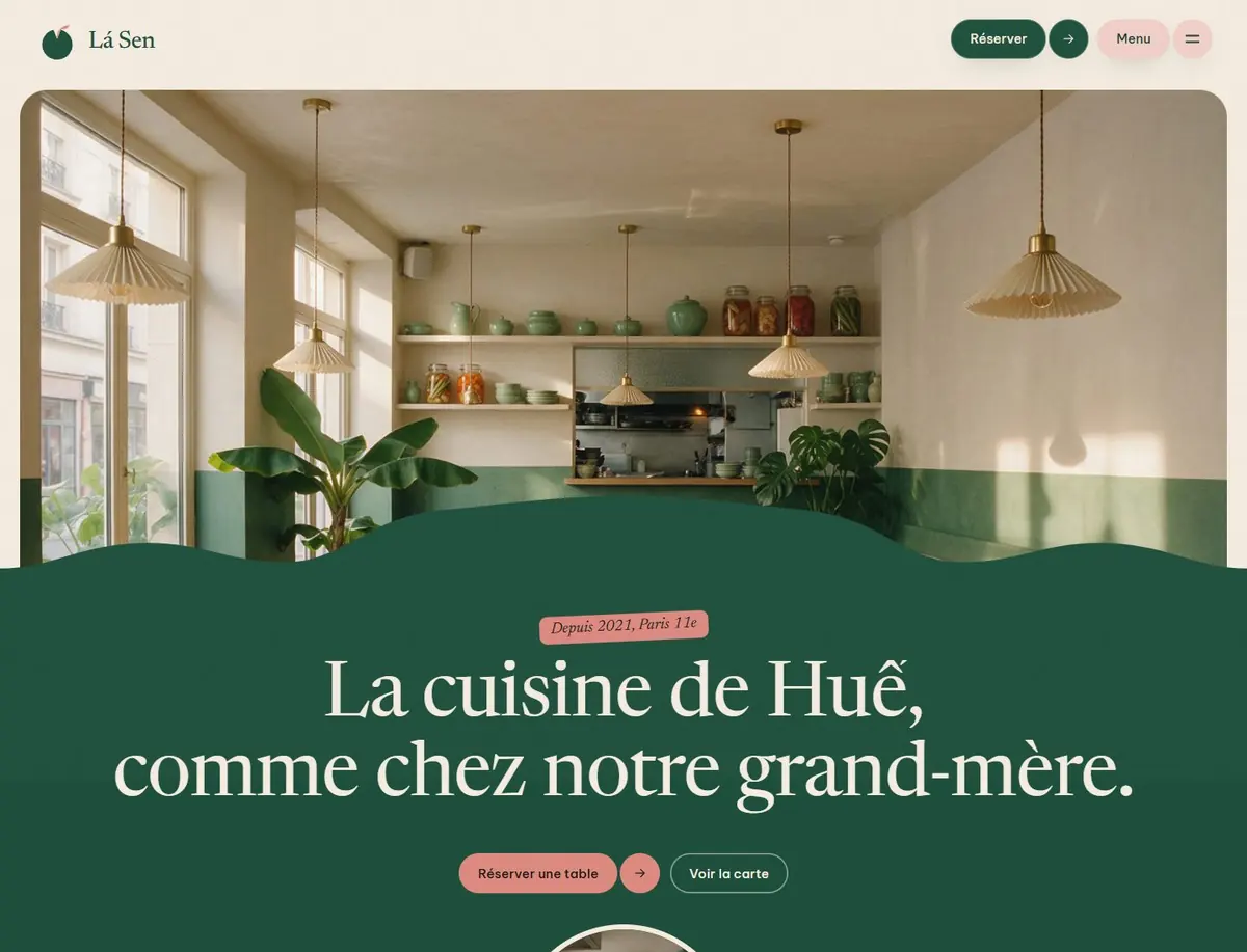 Le site de Lá Sen sur ordinateur