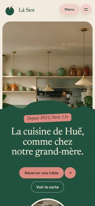 Le site de Lá Sen sur téléphone