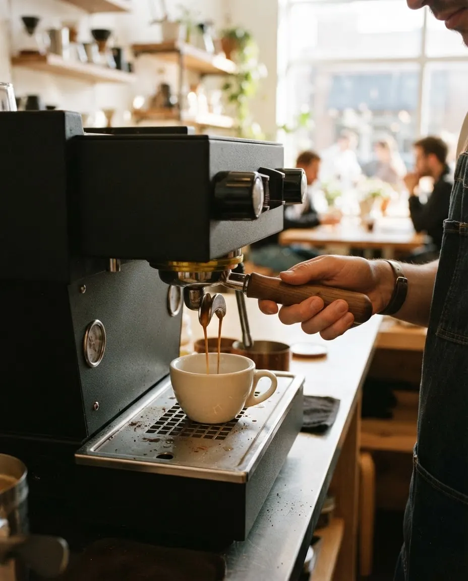 Un espresso qui coule